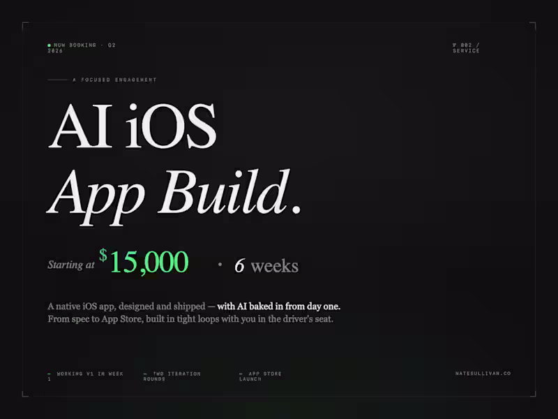 Cover image for AI iOS App Build