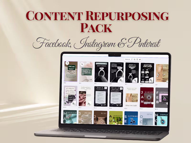 Cover image for Multi-Platform Content Pack | Instagram, Pinterest & Facebook