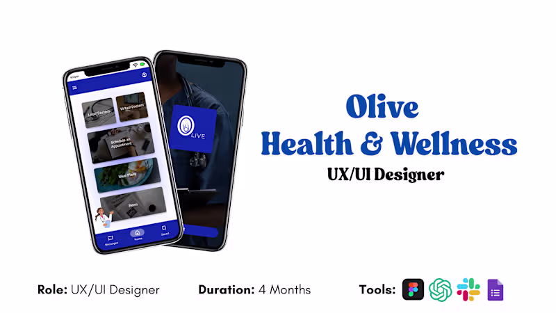 Cover image for UX/UI Design Portfolio|Project|Health and Wellness App