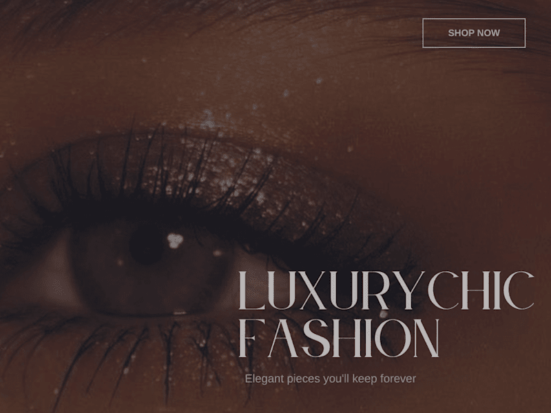 Cover image for  "Luxury Chic" fashion retail website design