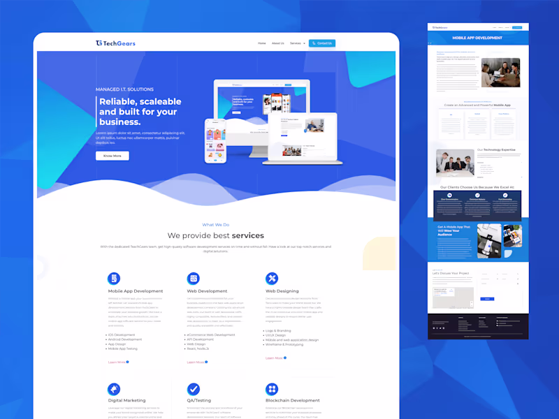 Cover image for TechGears - Website Design