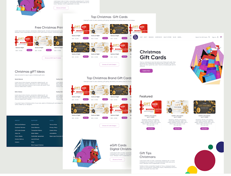 Cover image for Christmas Gift Website Design Concept