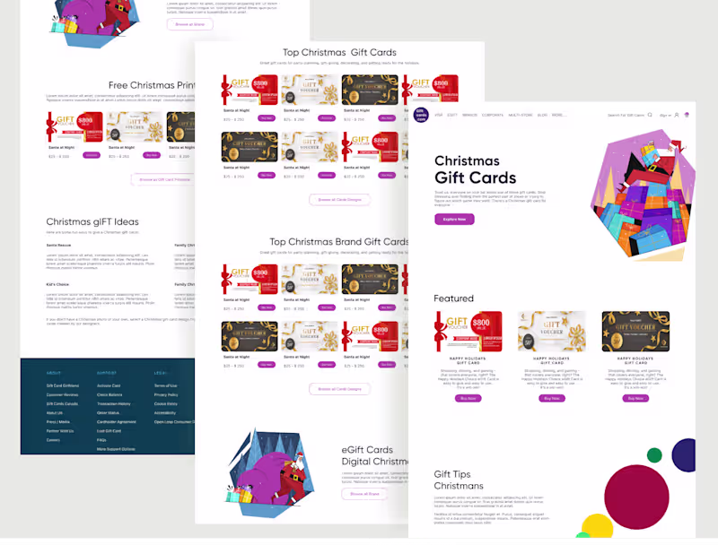 Cover image for Christmas Gift Website Design Concept