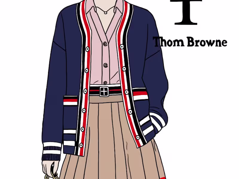 Cover image for Thom Browne Preppy Fashion Illustration