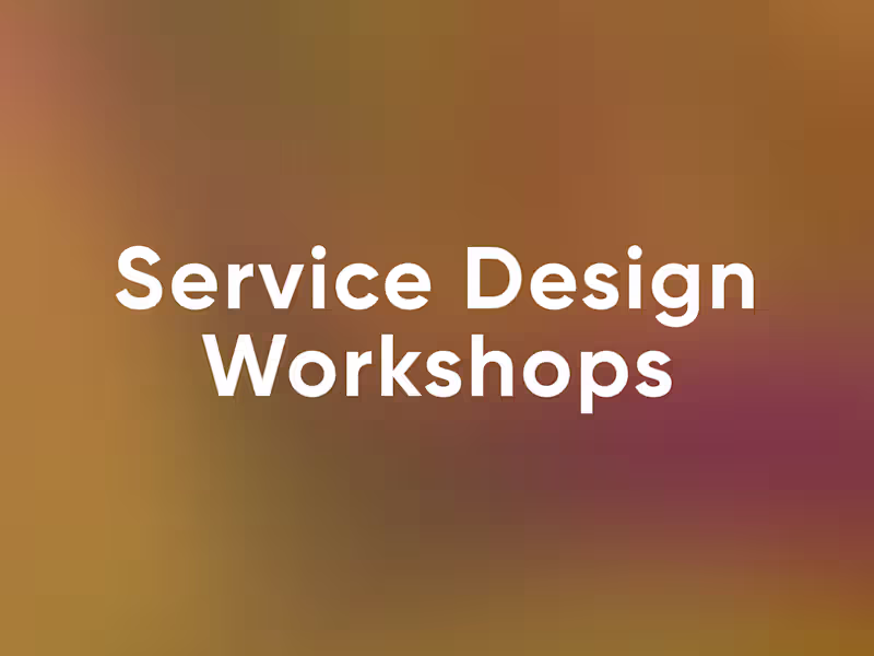 Cover image for Design Thinking workshops to map & improve experiences