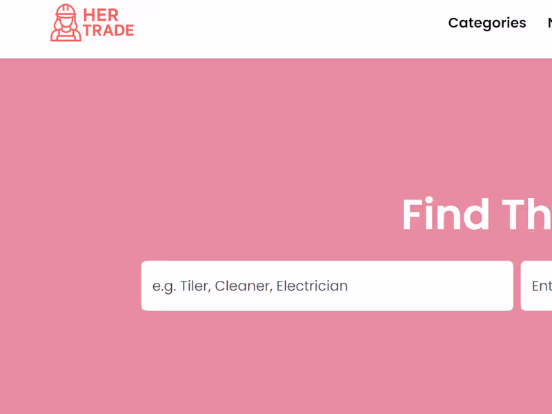 Cover image for Tradie Marketplace for Women