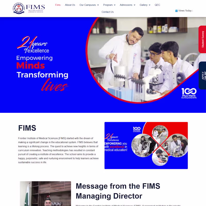 Cover image for Frontier Institute of Medical Sciences