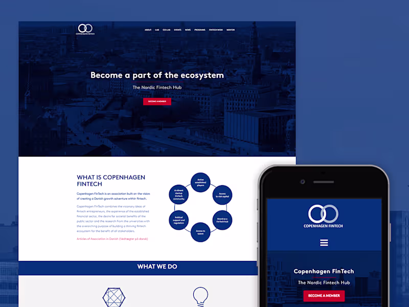 Cover image for Copenhagen FinTech Website Design and Development