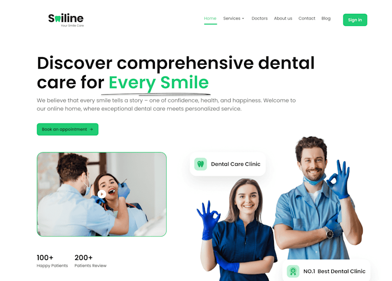 Cover image for Smiline Dentist