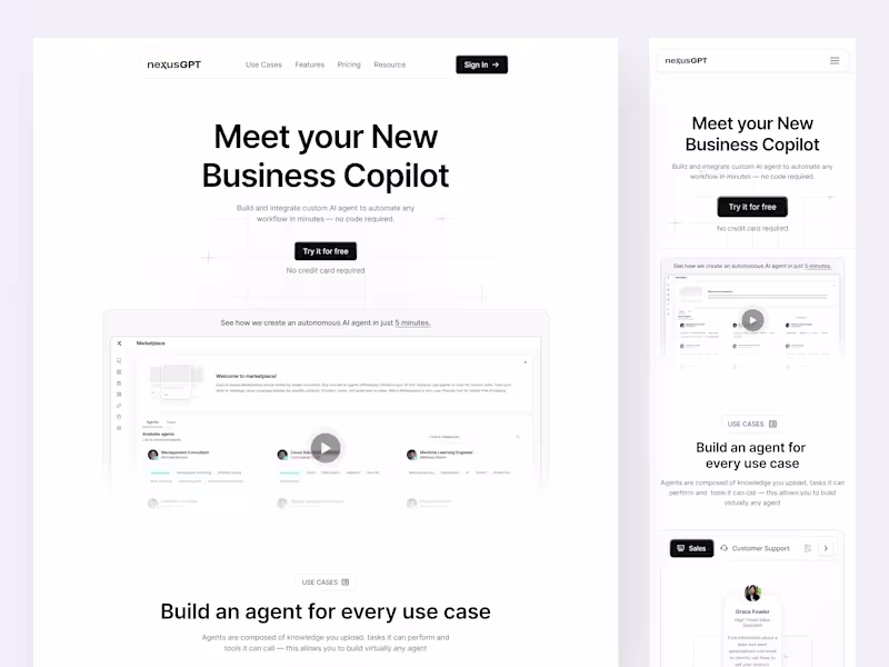 Cover image for NexusGPT - Landing Page [Live]