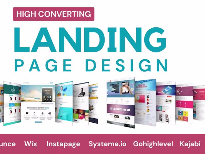 Cover image for I will build sales funnel, design landing page in GoHighLevel 