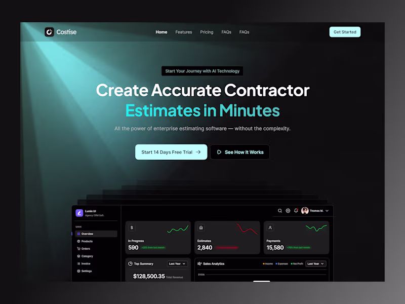 Cover image for AI Estimate for Contractor – Landing Page