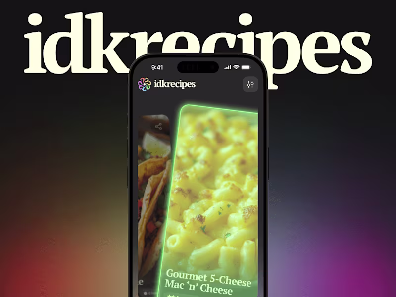 Cover image for idkrecipes - App UI/UX Case Study