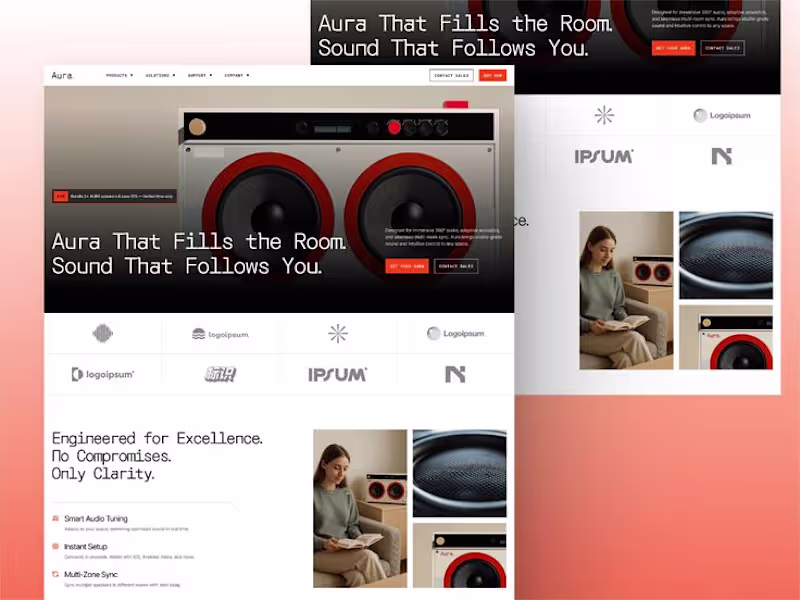 Cover image for Website Design for a Speaker Brand 🔊