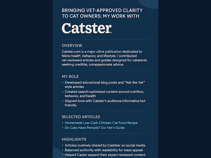 Cover image for My Work with Catster