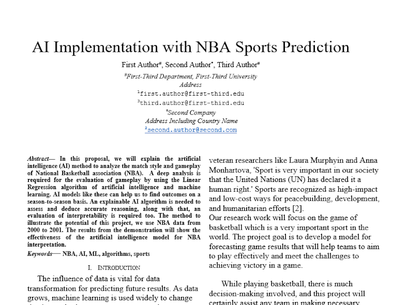 Cover image for NBA Sports Predictions