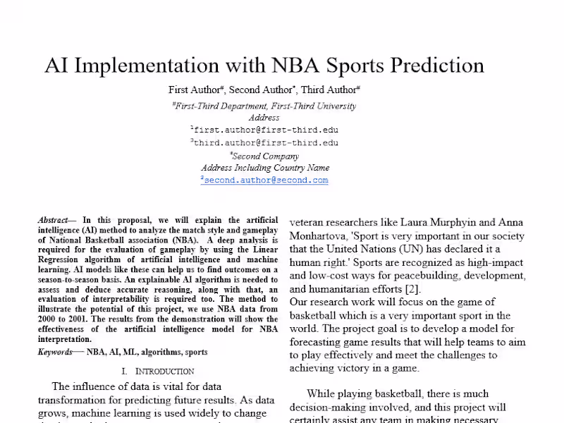 Cover image for NBA Sports Predictions