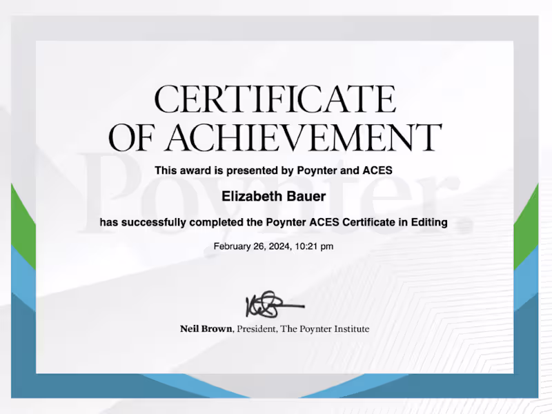Cover image for ACES Certificate in Editing