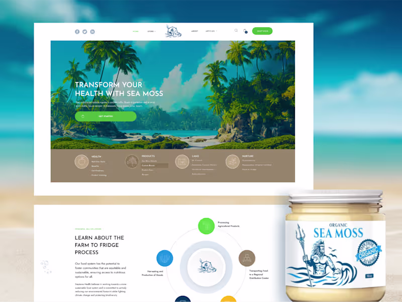Cover image for Shopify Design for Neptune Sea Moss Supplements