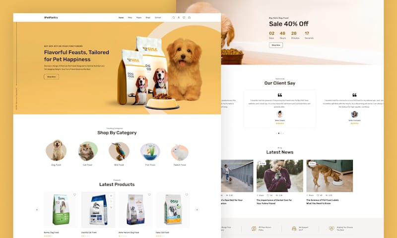 Cover image for PetPantry (Website) Flavorful Feasts, Tailored for Pet Happiness