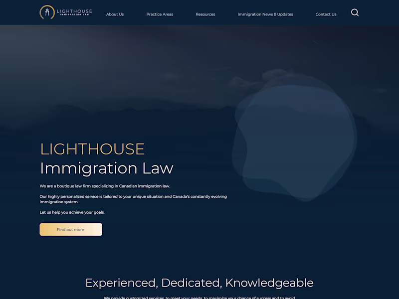 Cover image for Immigration Lawyer in Canada website