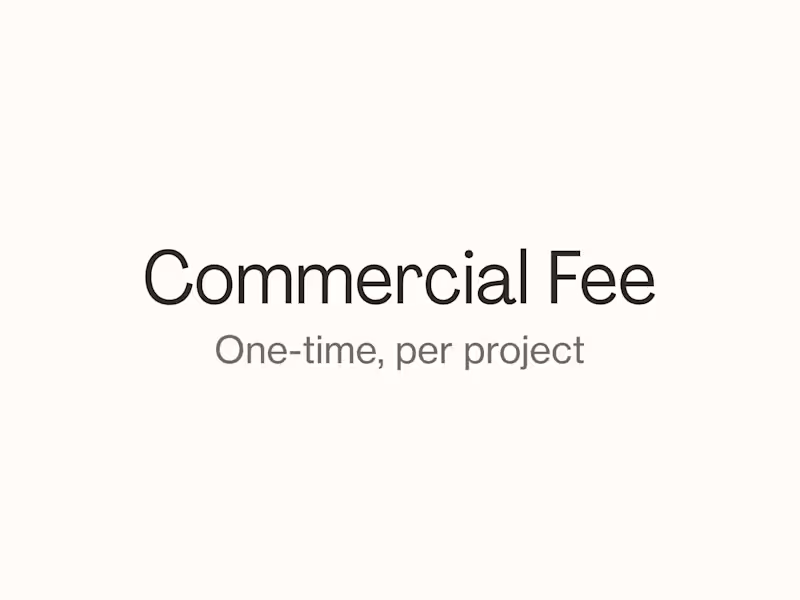 Cover image for Commercial Use One-Time-Fee