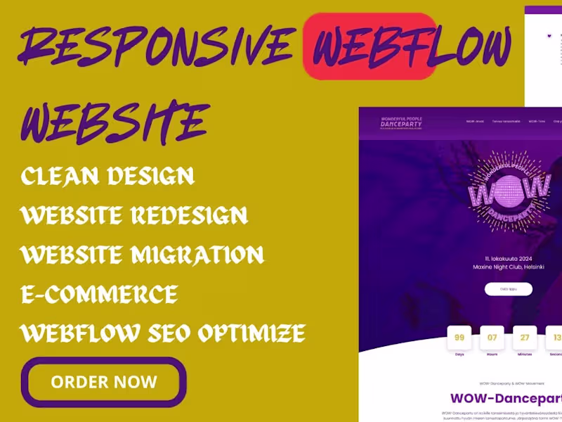 Cover image for I will develop or design webflow website, figma to webflow