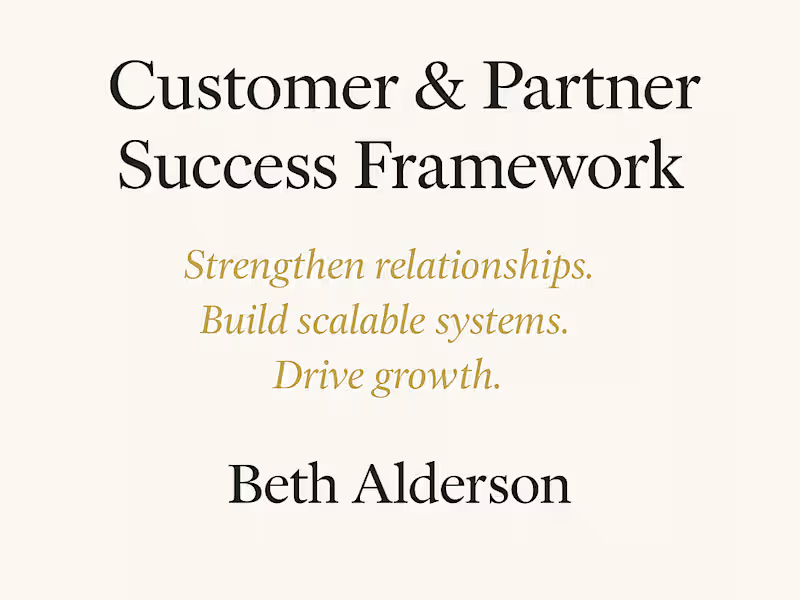 Cover image for Customer Success & Partnership Management