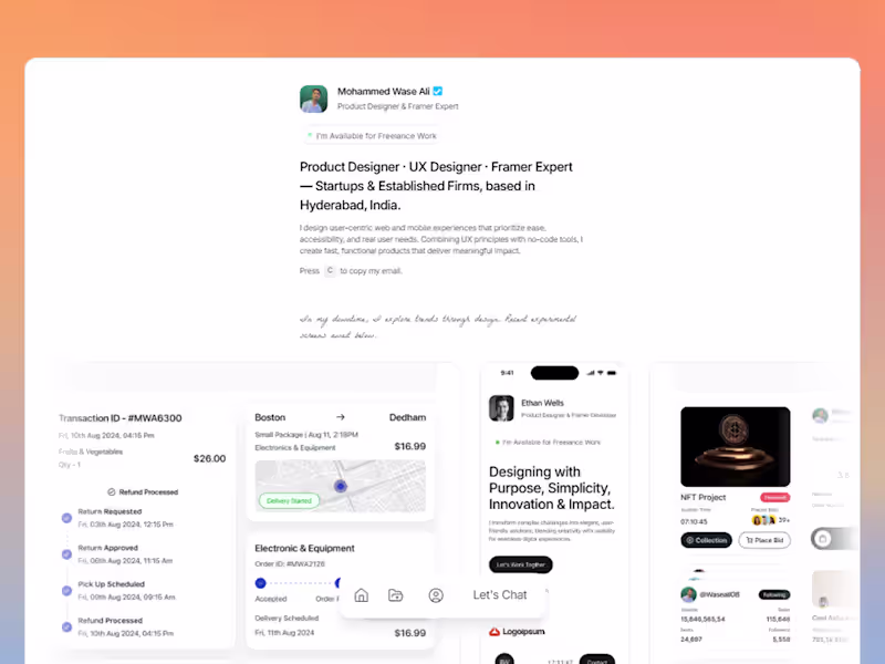 Cover image for W/Design – Interactive Minimal Portfolio