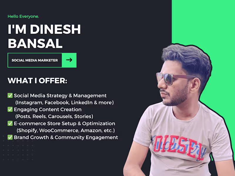 Cover image for Social Media Marketer & content creator