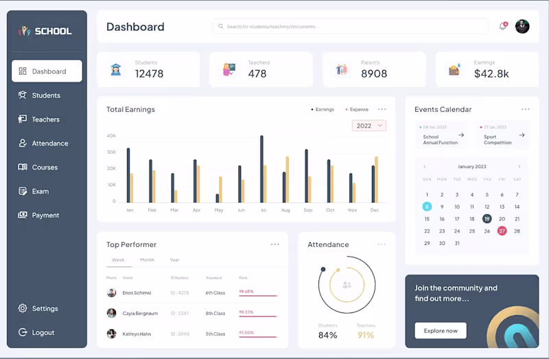 Cover image for School Management App