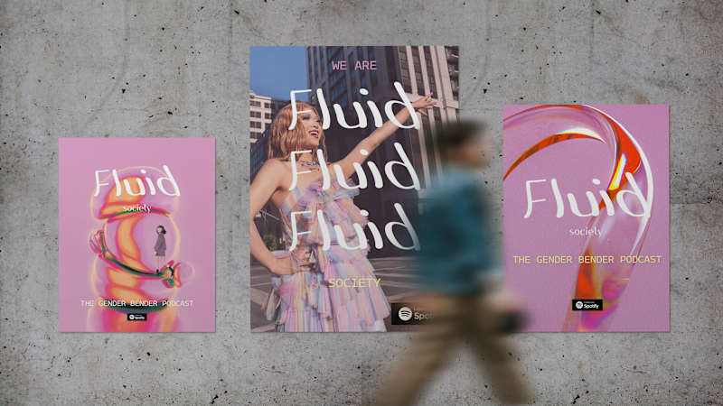 Cover image for FLUID SOCIETY - podcast branding