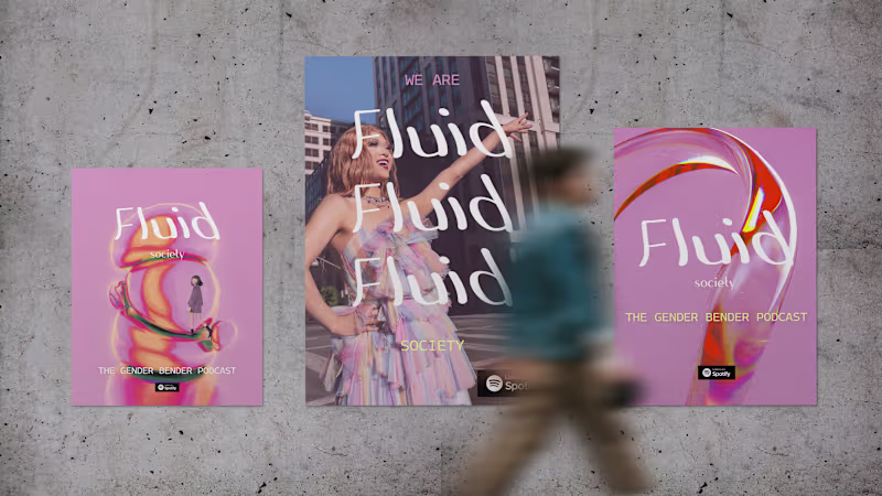 Cover image for FLUID SOCIETY - podcast branding