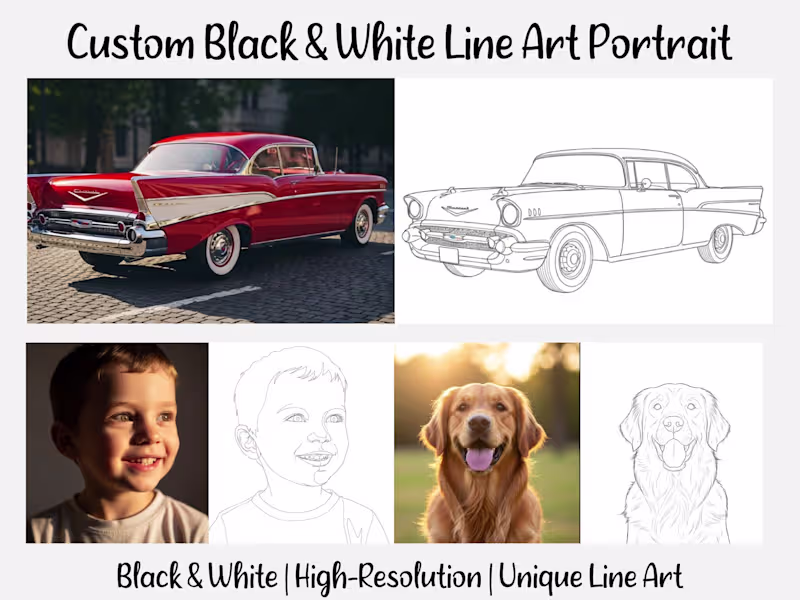 Cover image for Minimalist Line Art Portrait from Photo