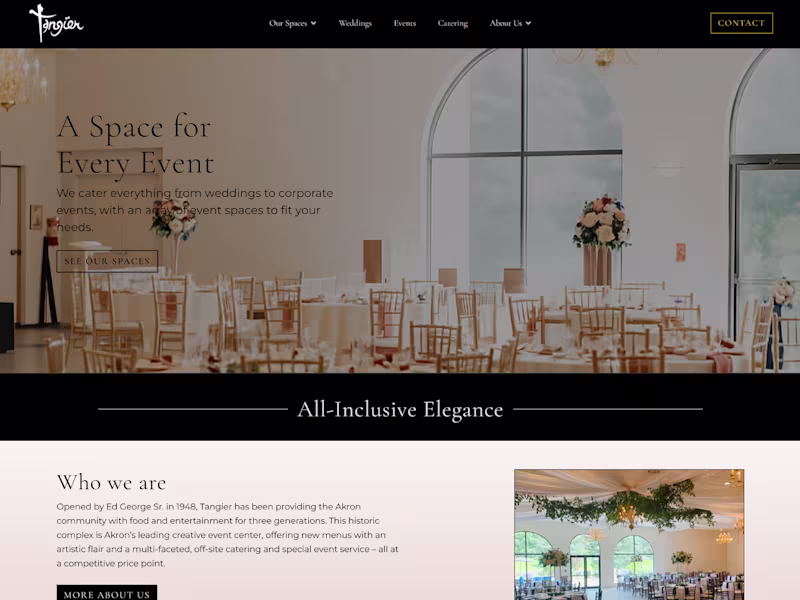 Cover image for The Tangier is a catering