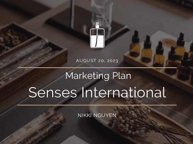 Cover image for Marketing Plan for a Perfume Company