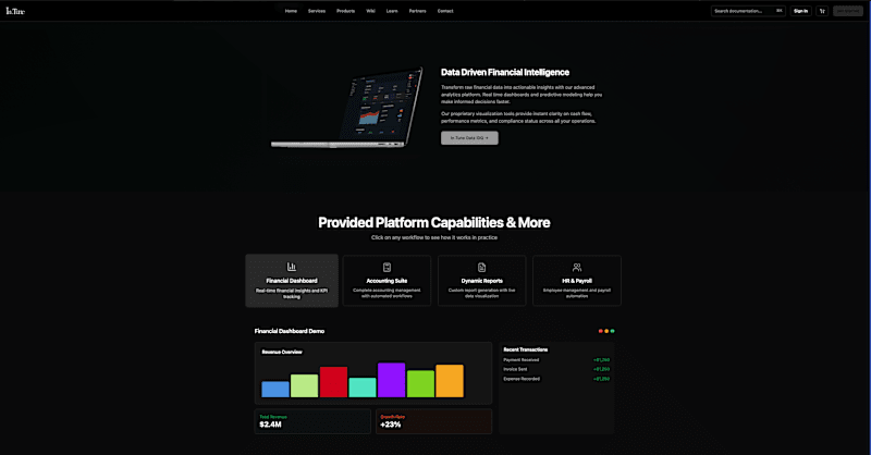 Cover image for ERP Dashboard and Accounting Suite Development for In.Tune
