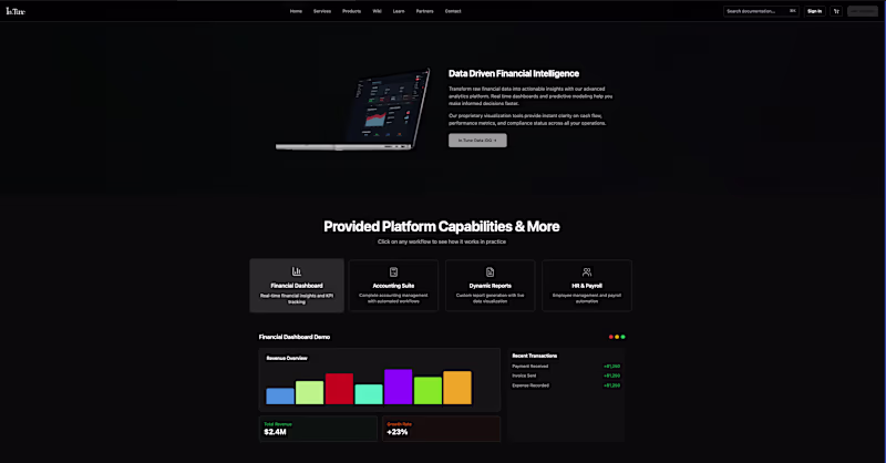 Cover image for ERP Dashboard and Accounting Suite Development for In.Tune