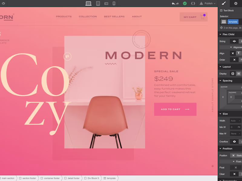 Cover image for Custom Webflow Landing Page Development