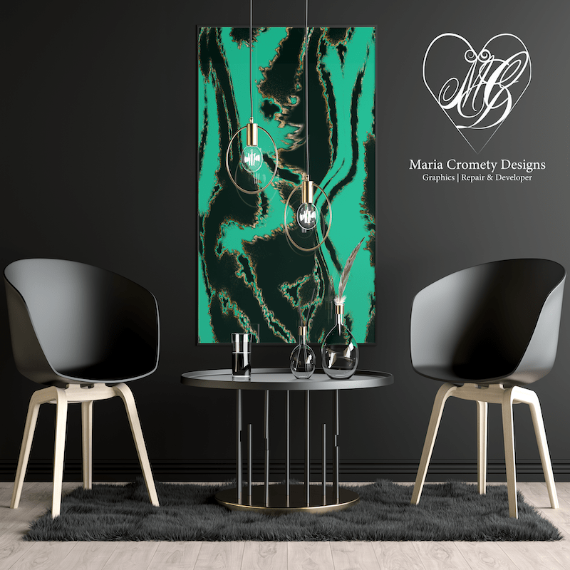 Cover image for Emerald paradise alcohol ink texture — Maria Cromety Designs