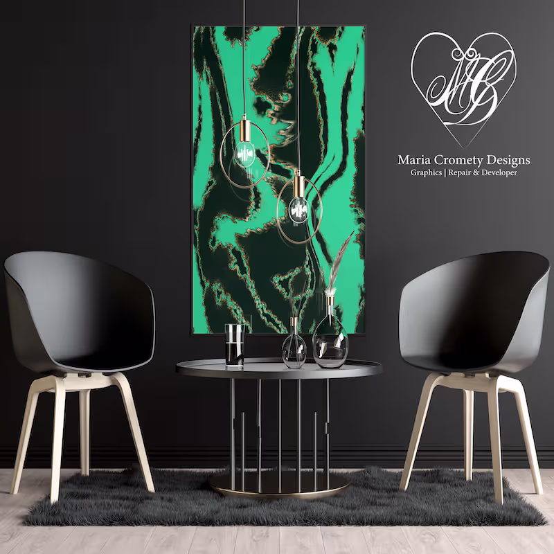 Cover image for Emerald paradise alcohol ink texture — Maria Cromety Designs