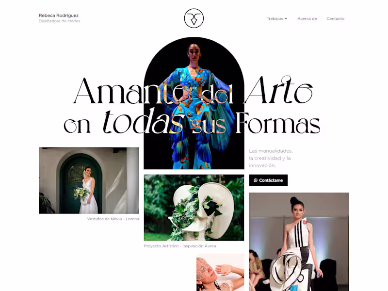 Cover image for Rebeca Rodríguez Fashion Designer website