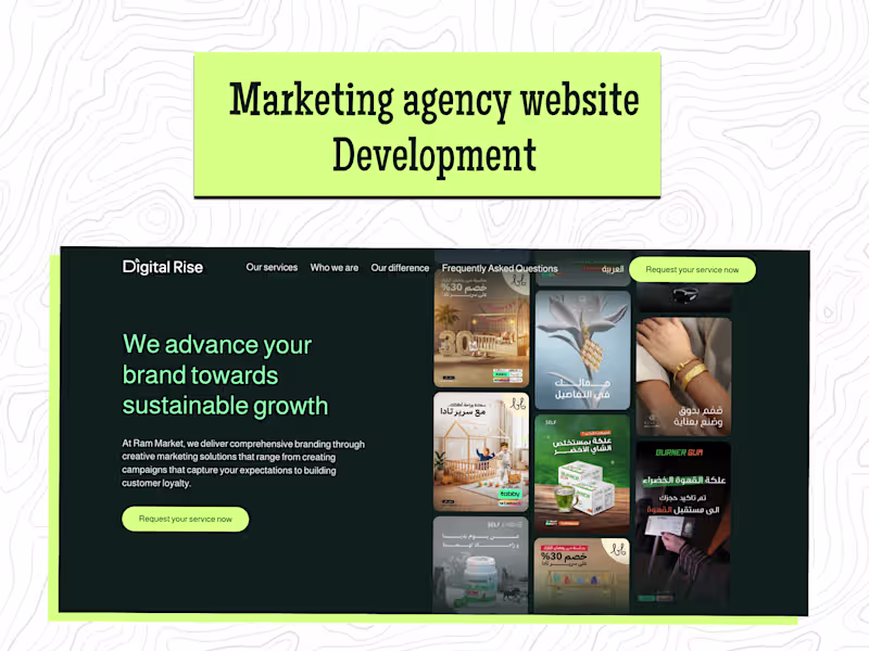 Cover image for Digital Rise - Marketing agency website Development