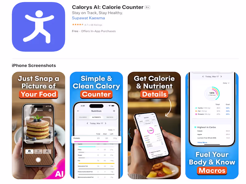 Cover image for Calorys AI | AI-Based Calorie Tracker App for iOS & Android