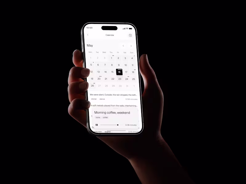 Cover image for Quiet Design for Voice Memories — Mobile App Concept