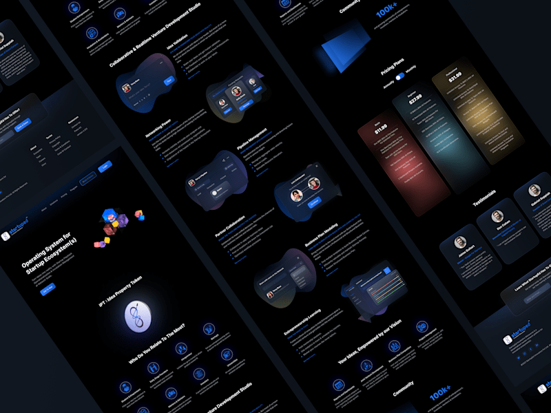 Cover image for Startups Accelerators - Web3 Landing Page Design