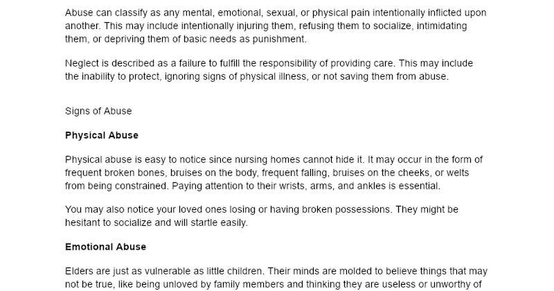 Cover image for Identifying and Addressing Nursing Home Abuse