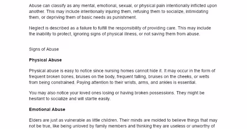 Cover image for Identifying and Addressing Nursing Home Abuse