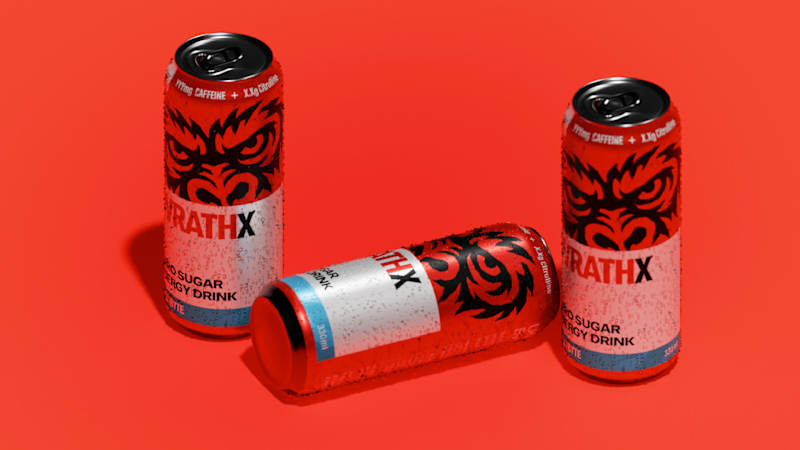 Cover image for WrathX – Energy Drink Packaging Design
