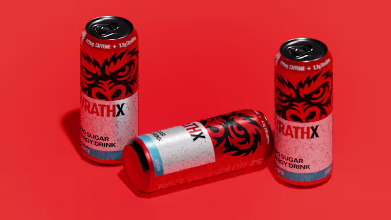 Cover image for WrathX – Energy Drink Packaging Design